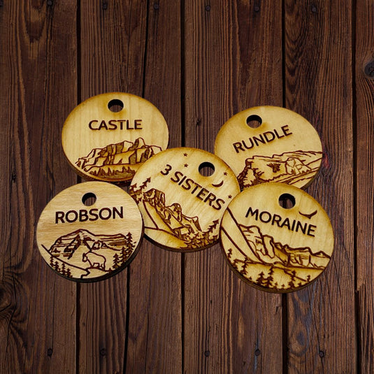 Personalized Wooden Dog ID Tag - Rocky Mountain Dog