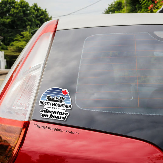 RMD Adventure on Board Bumper Sticker - Rocky Mountain Dog
