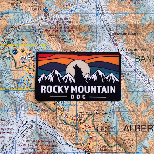 RMD Wolf moon sticker - Rocky Mountain Dog