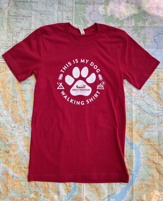 Men's Dog Walking T-Shirt - Rocky Mountain Dog