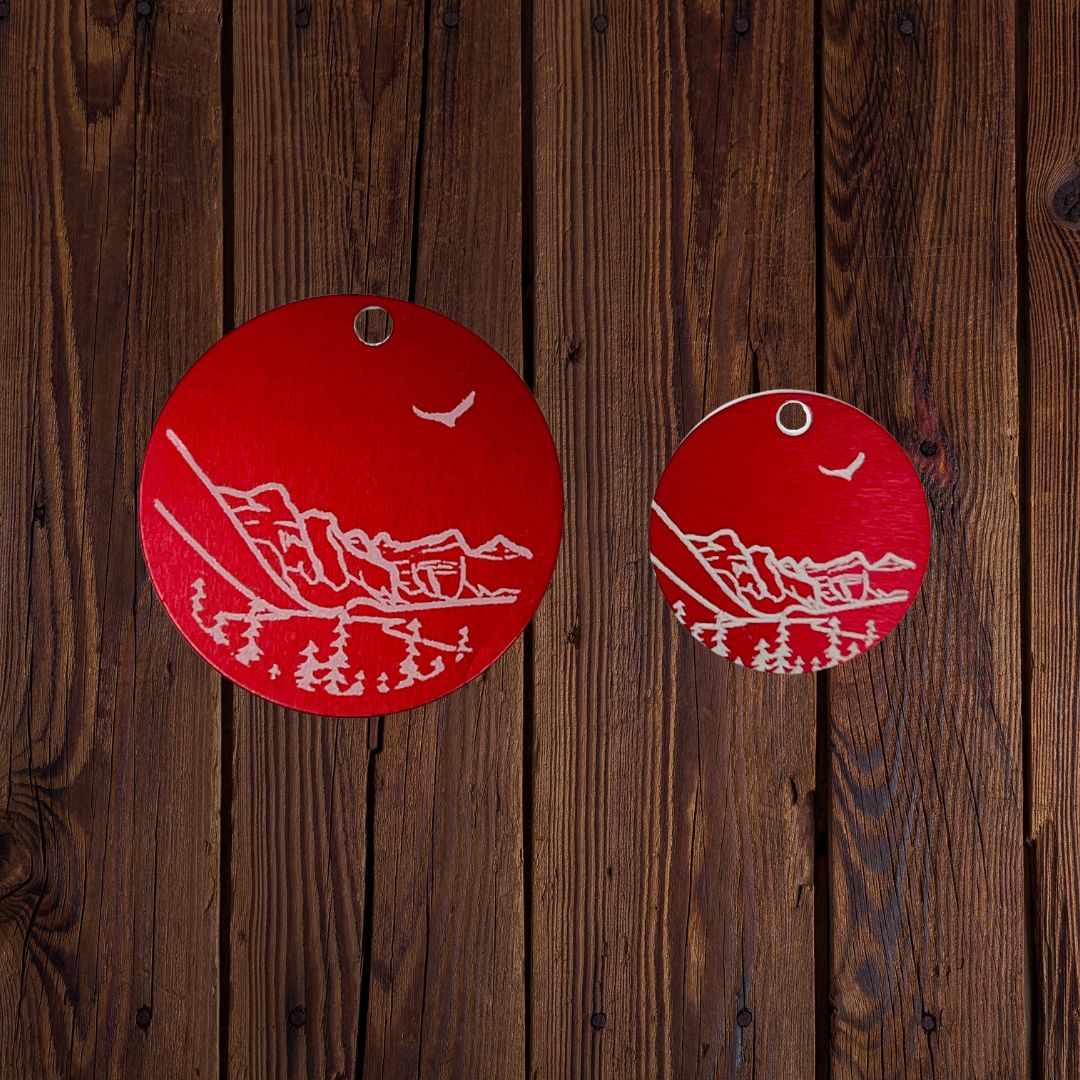 Personalized Aluminum Dog ID Tag 1"