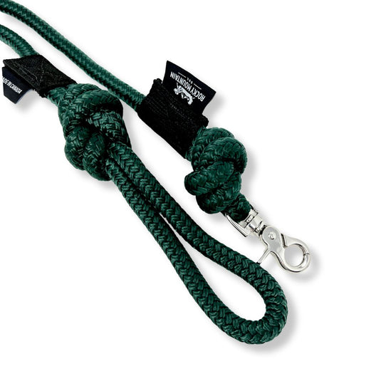 Fernie Clasp Dog Rope Leash, 5 FT / Emerald Green | Rocky Mountain Dog