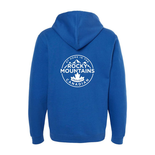 blue rocky mountain dog hoodie