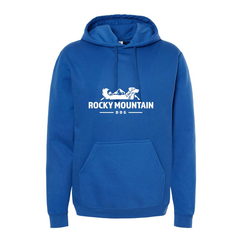 Load image into Gallery viewer, blue rocky mountain dog hoodie
