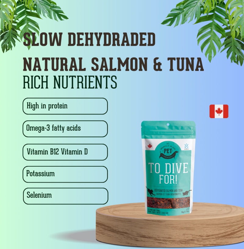 Load image into Gallery viewer, Granville Island Pet Treatery Dehydrated Protein Wild Salmon &amp; Tuna Treat For Dogs
