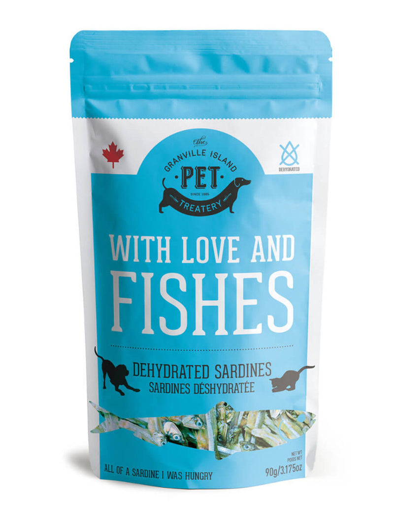 Load image into Gallery viewer, Granville Island Pet Treatery With Love and Fishes Dehydrated Protein Sardines Treat For Dogs
