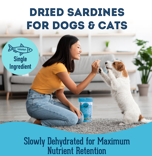 Granville Island Pet Treatery With Love and Fishes Dehydrated Protein Sardines Treat For Dogs