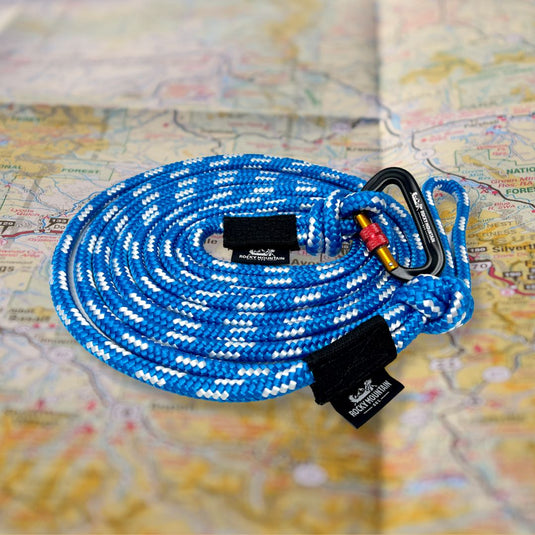 The Mountain Lakes Dog Rope Leash, 15 FT / Moraine Blue | Rocky Mountain Dog