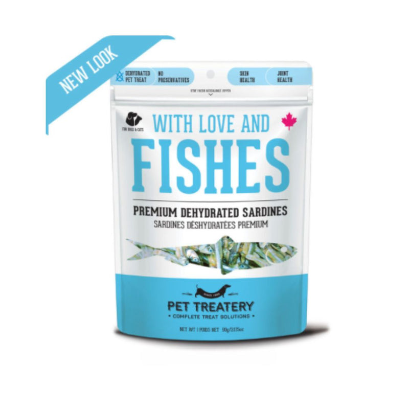 Load image into Gallery viewer, Granville Island Pet Treatery With Love and Fishes Dehydrated Protein Sardines Treat For Dogs
