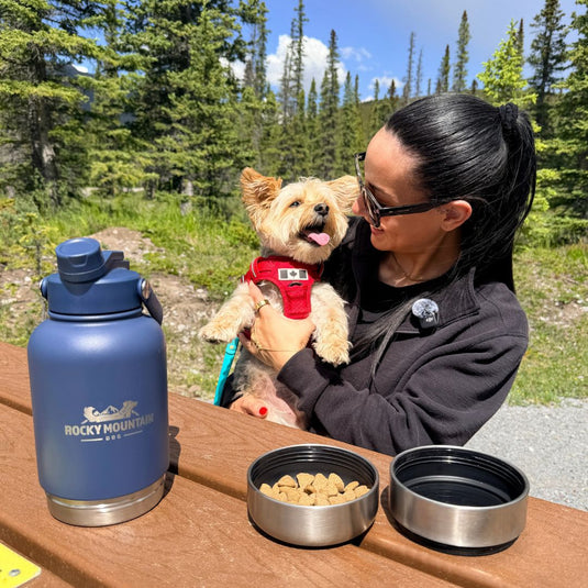 Portable Travel Water Bottle and Feeder Bowls