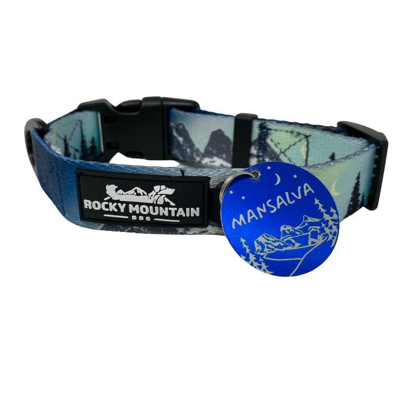 Load image into Gallery viewer, RMD Collar &amp; Blue Aluminium Tag Set
