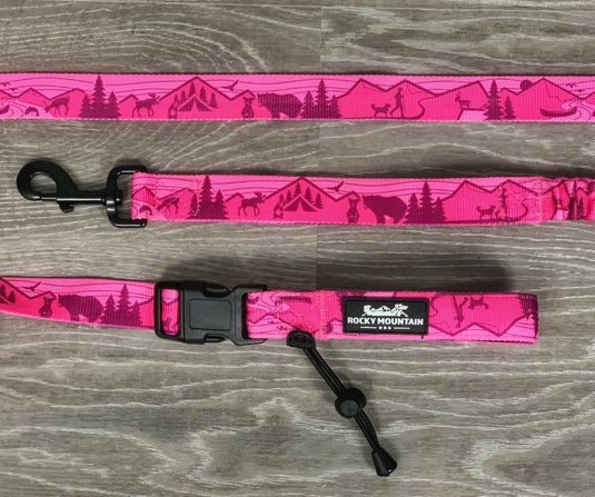 pink mountain dog leash