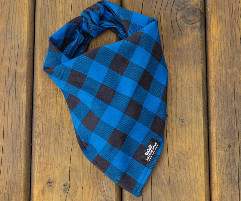 Load image into Gallery viewer, blue flannel bandana

